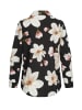 Cloud5ive Cloud5ive Langarm-Bluse mit Knopfleiste u. Blumenprint in black