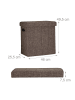 relaxdays Sitzhocker in Braun - (B)46 x (H)49,5 x (T)25,5 cm