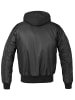 Brandit Jacke "Ma1 Sweat Hooded Jacket" in Schwarz