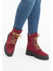 VITAFORM Veloursleder Stiefeletten in bordeaux