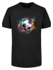 F4NT4STIC T-Shirt Fußball Bunt Splash in schwarz