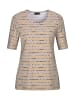 GOLDNER Shirt Shirt in beige / grau / gestreift