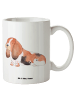 Mr. & Mrs. Panda XL Tasse Hund Basset Hound ohne Spruch in Weiß