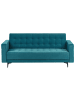 Beliani 3-Sitzer Sofa ABERDEEN in Blau/Schwarz - (W) 186 x (H) 83 x (L) 88 cm