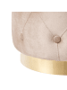 Beliani Pouf CARROLLTON in Weiß/Gold - (W) 40 x (H) 41 x (L) 40 cm