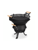 relaxdays Grillfass in Schwarz