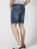 KOROSHI DENIM SLIM FIT SHORTS in blau