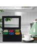 relaxdays Teebox in Schwarz - (B)21,5 x (H)9 x (T)16 cm