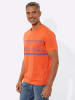 Sieh an! Kurzarm-Shirt in orange-jeansblau