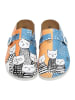 Dogo Comfie Hausschuhe - Family Portrait 37 in Blau