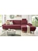 Furn.Design Ecksofa bordeaux Velours, Sofa mit Bettfunktion und Stauraum 284 cm