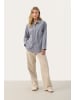 PART TWO Langarm - Hemd SavannaPW Relaxed fit in After Midnight Stripe