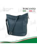 Toscanto Leder Schultertasche, Shopper Toscanto Tasche türkis ca. 37cm
