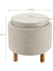 COSTWAY Sitzhocker mit Stauraum 44 x 44 x 42 cm in Beige