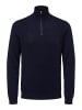 SELECTED HOMME Pullover SLHBERG HALF ZIP CARDIGAN in Blau