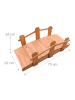 relaxdays Gartenbrücke in Orange - (B)32 x (H)25 x (T)70 cm