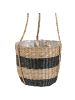 Beliani Indoor Blumentopf RUFFE in Braun/Schwarz - (W) 18 x (H) 20 x (L) 18 cm
