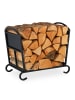 relaxdays Kaminholzkorb in Schwarz - (B)52 x (H)44 x (T)31 cm