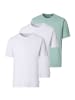 Casa moda T-Shirt Basic in Weiß / hellgrün