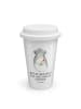 Mr. & Mrs. Panda To Go Becher Chinchilla Blume mit Spruch in Weiß