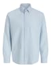 JACK & JONES Junior Langarmhemd JJEBREEZE LINEN BLEND SHIRT in celestial blue