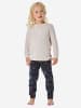 Schiesser Pyjama Family in beige-mel.