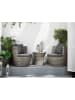 Beliani 3-tlg Bistro Set CAPRI in Grau
