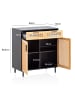 FineBuy Sideboard in Schwarz / MDF / 80x40x87