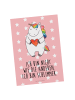 Mr. & Mrs. Panda Wanddeko Einhorn Herz mit Spruch in Rot Pastell