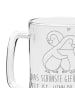 Mr. & Mrs. Panda Bierkrug Pinguine Kuscheln mit Spruch in Transparent