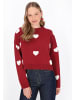 myMo Women Sweater in wine red