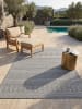 KADIMA DESIGN ESERA Outdoorteppich Grau 140x200 Streifen Polypropylen Wohnzimmer in Grau