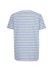 HONESTY RULES T-Shirt " Striped " in aegean-blue