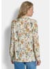 GOLDNER Kurzgröße:  Viskosebluse mit floralem Muster in beige / pfirsich / gemustert
