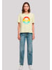 F4NT4STIC Tee Alien Retro Sonnenuntergang in softyellow
