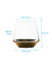 Intirilife Trinkglas 350 ml Wasser Saft Gläser in 2x 350 ml Transparent