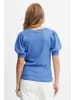 Fransa 3/4 Arm-Pullover FRZUBASIC 135 Pullover - 20608873  Feminines Strick-Shirt mit Puffärmeln in Blau