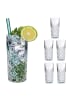 relaxdays 6 x Longdrinkgläser in Transparent - 300 ml