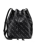 LIEBESKIND BERLIN Monogram Beuteltasche Leder 40 cm in black