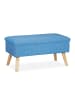 relaxdays Sitzbank in Blau - (B)77 x (H)39 x (T)39 cm