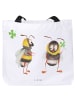 Mr. & Mrs. Panda Tote Bag Hummeln Kleeblatt ohne Spruch in Weiß