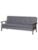 Beliani Schlafsofa TJORN in Grau/Braun - (W) 204 x (H) 84 x (L) 85 cm