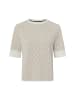MARC CAIN SPORTS  Strickshirt in beige weiß