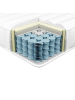 Beliani Matratze SPRING CORE FIRM in Weiß - (W) 90 x (H) 16 x (L) 200 cm H3/4 Fest
