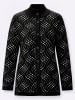 Sieh an! Strickjacke in schwarz-ecru-gemustert