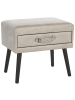 Beliani Nachttisch EUROSTAR in Beige/Schwarz - (W) 50 x (H) 46 x (L) 35 cm