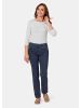 GOLDNER Jeanshose LOUISA Jeans LOUISA mit Stickerei in dunkelblau