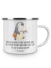 Mr. & Mrs. Panda Emaille Tasse Briefe & Pakete mit Spruch in Weiß