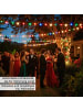 SATISFIRE Garten Party Lichterkette Illu 10 bunte LED Tropfenlampen 10m schwarz