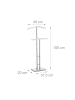 relaxdays Herrendiener in Silber - (B)49 x (H)106 x (T)20 cm